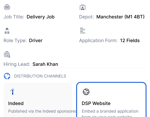 SAM vacancy details and job distribution channels