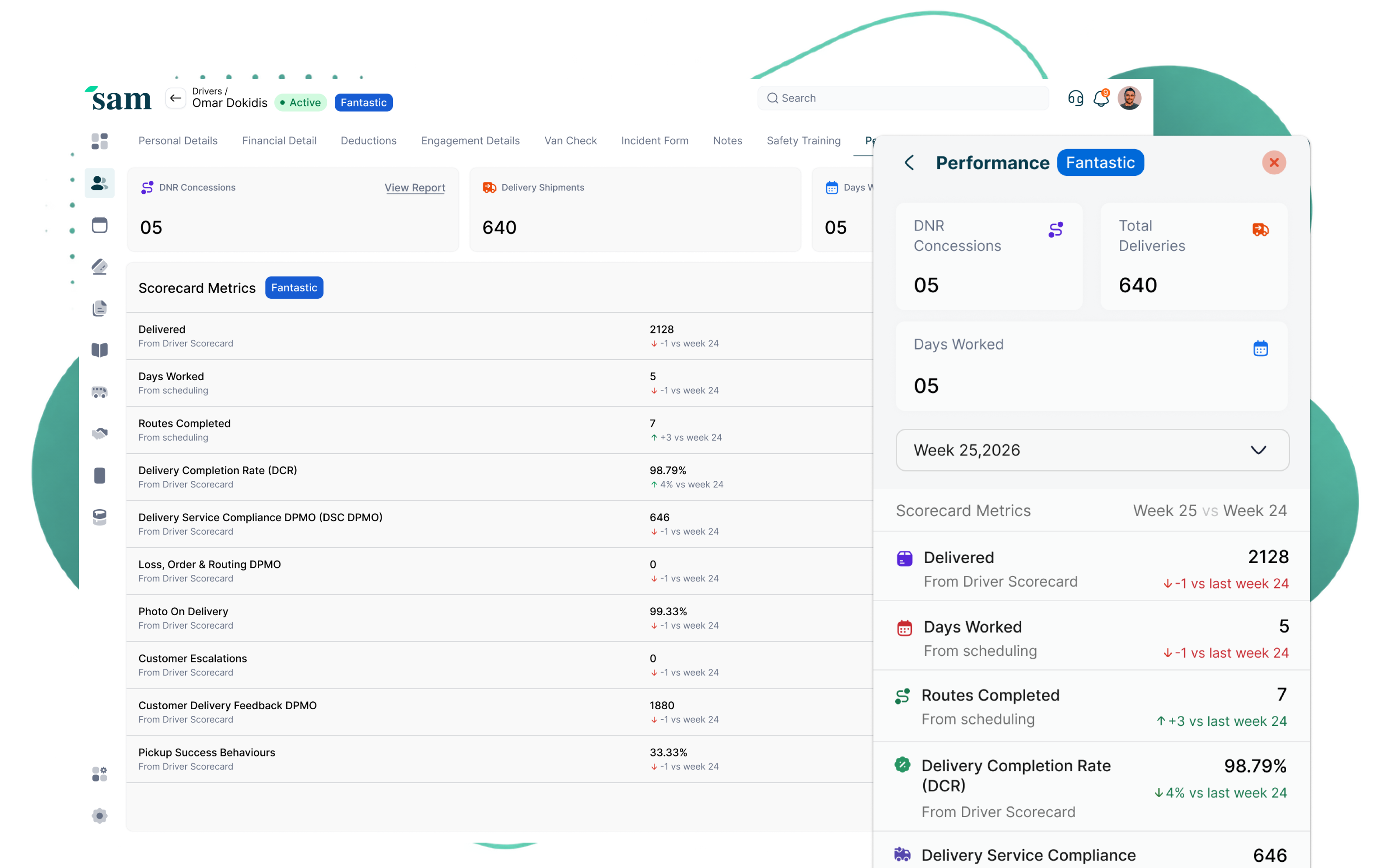 SAM Perform product workspace
