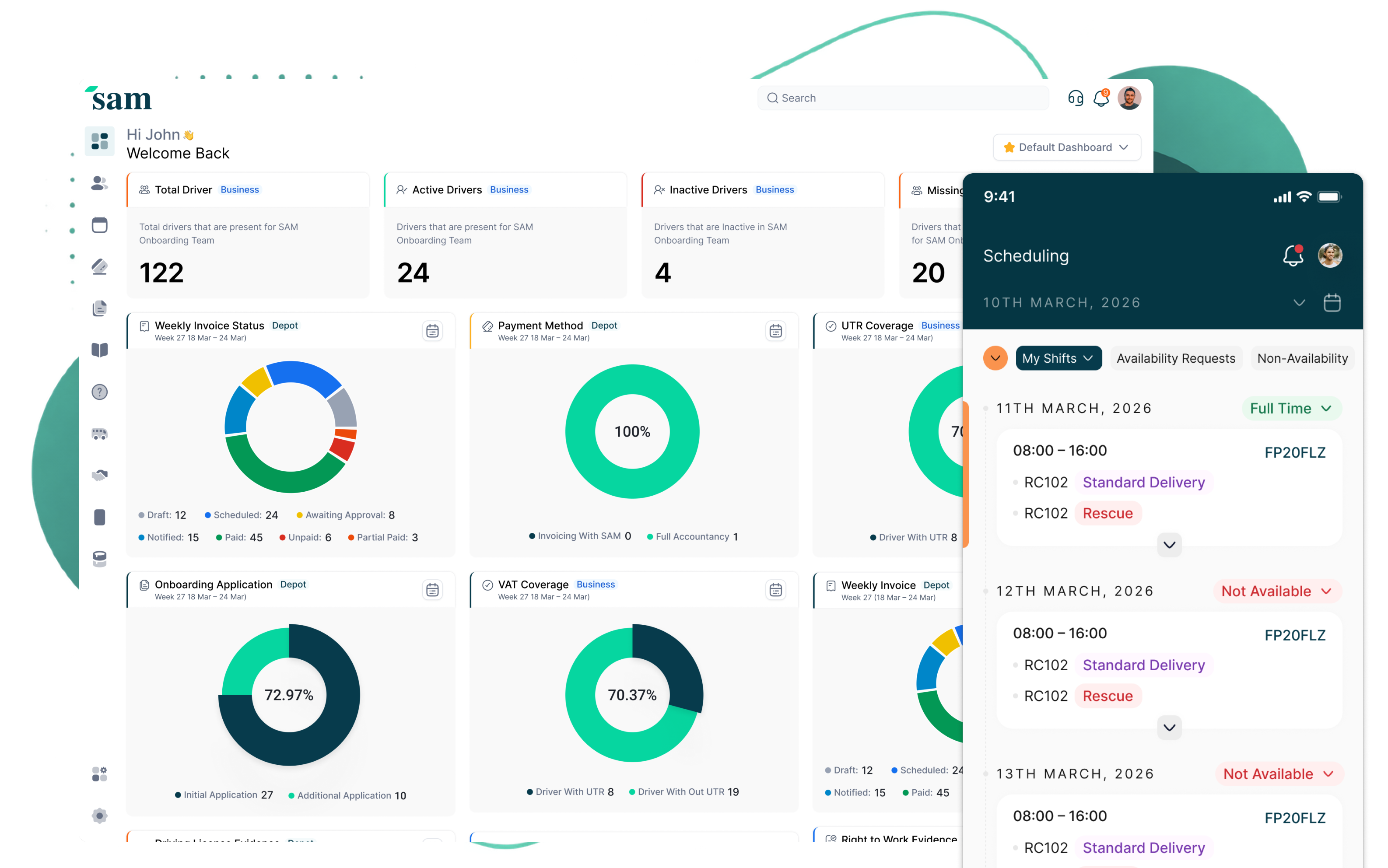 SAM Run product workspace